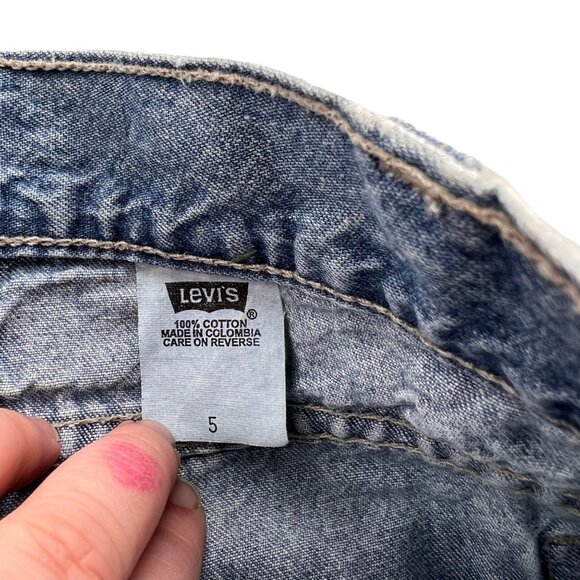 Vintage Levi's Red Tab Light Wash Carpenter Denim Jean Shorts 5 - Picture 5 of 8